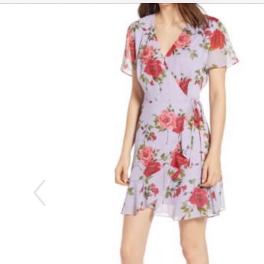 ✨All in Favor Isabella Wrap Dress Lilac